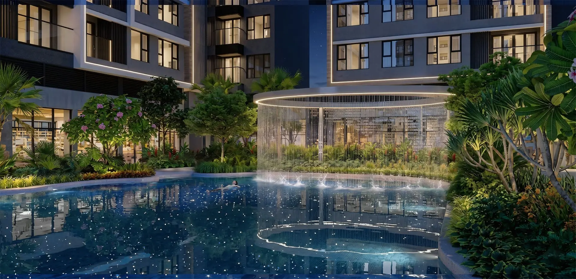 Gladia Heights 37 Hồ Bơi Ngân Hà 50m và Màn Mưa